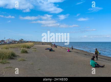 Waterfront von Punta Arenas entlang der Magellan Strait in Patagonien, Chile Stockfoto