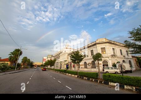 Georgetown, Penang/Malaysia - Aug 27 2016: UNESCO Weltkulturerbe Gebäude am Morgen. Stockfoto