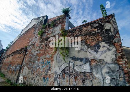 Georgetown, Penang/Malaysia - 14 2020. Februar: Bruce Lee Mural Stockfoto