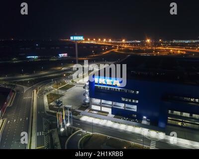 Batu Kawan, Penang/Malaysia - Mär 20 2020: Architektur IKEA Store. Stockfoto