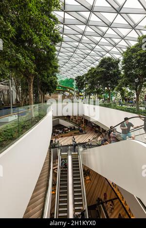 Singapur - 6. Dezember 2019: Interieur des Singapur Changi Airport - der primäre zivile Flughafen für Singapur, und einer der größten Transportmittel Stockfoto