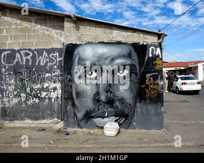 Street Art in Gugulethu Südafrika Stockfoto