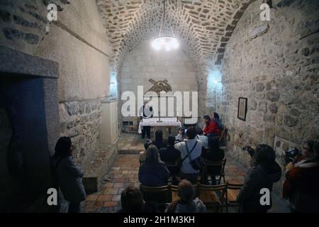 Via Dolorosa, 7th Stationen des Kreuzes in Jerusalem, Israel Stockfoto