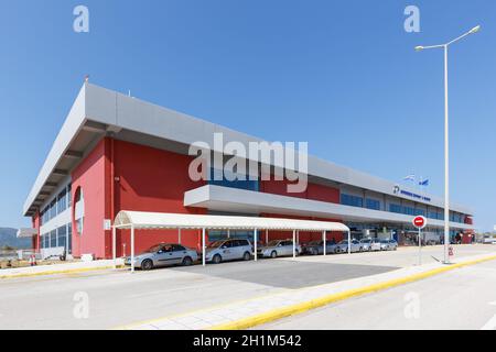 Zakynthos, Griechenland - 21. September 2020: Terminalgebäude des Flughafens Zakynthos in Griechenland. Stockfoto