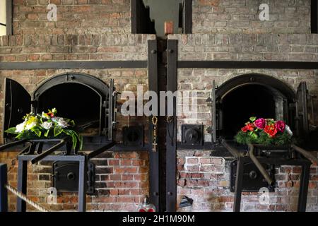 Sztutowo, Polen - 5. September 2020: Krematoriumöfen im ehemaligen Konzentrationslager Nazi-Deutschland, Stutthof, Polen Stockfoto