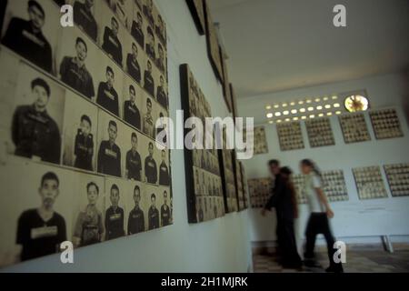 NUR REDAKTIONELLE UND FÜR HISTORISCHE GESCHICHTEN VERWENDEN NUR- DIE TUOL Das Sleng Museum zeigt die Geschichte des khmer Rouge Verbrechens In der ehemaligen Schule Tuol Sleng in Stockfoto