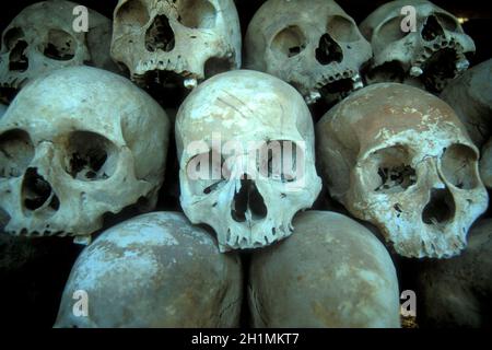 NUR REDAKTIONELLE UND FÜR HISTORISCHE GESCHICHTEN VERWENDEN NUR- DAS MUSEUM Der Tötungsfelder der roten Khmer oder khmer rouge außerhalb der Stadt Phnom Penh of Stockfoto