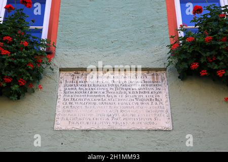 Pappenheim / Deutschland - 15 09 2020: Sehenswürdigkeiten von Pappenheim in Bayern Stockfoto