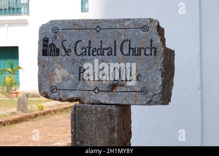 Die Kathedrale SE ist eine Kathedrale, die Katharina von Alexandrien, Old Goa, Goa, Indien, gewidmet ist Stockfoto