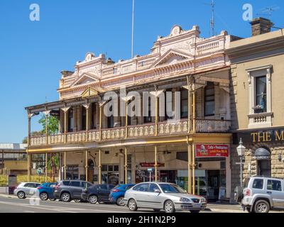 New York Bakery and Reid's Coffee Palace in Lydiard Street - Ballarat, Victoria, Australien Stockfoto