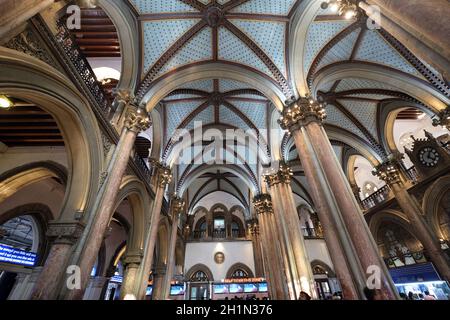 Victoria Station (Terminal Chatrapati Shivaji) in Mumbai, Indien Stockfoto