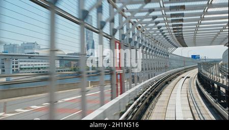 Tokio, Japan, 07. Juli 2019: Japan vom Transit System aus gesehen Stockfoto