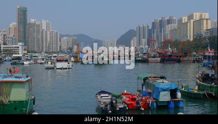 Aberdeen, Hongkong 12. Mai 2019: Hafen in Hongkong Stockfoto