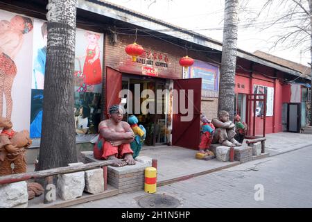 798 Art District. Der 798 Art District gilt als das größte Kunstgebiet in China und hat internationale Anerkennung in den letzten Jahren, Peking, Stockfoto