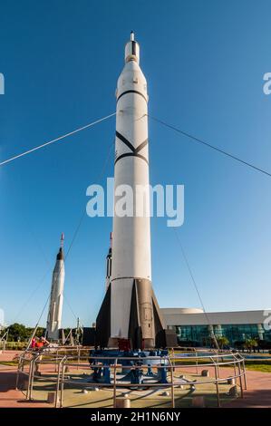 Cape Canaveral, FL, USA - 22. November 2011: Der Juno I Rakete im Kennedy Space Center Visitor Komplex in Cape Canaveral, Florida, USA. Stockfoto