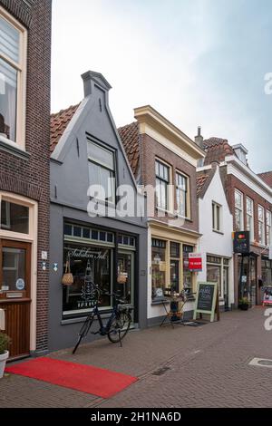 Shop Fassaden in der Stadt Gouda, Niederlande Stockfoto