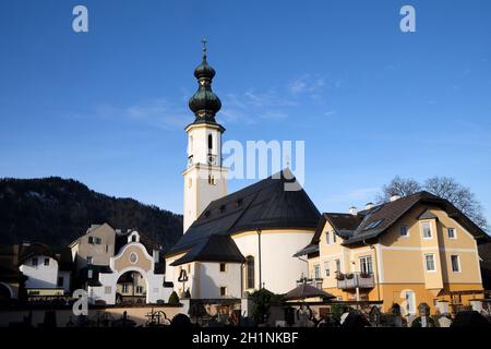 Pfarrkirche in St. Gilgen am Wolfgangsee, Österreich Stockfoto