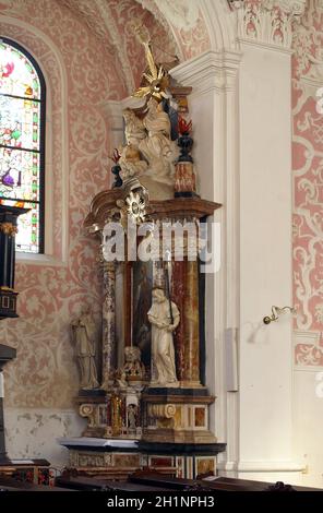 Der St. Ignatius von Loyola in der Kirche der Heiligen Katharina von Alexandrien in Zagreb, Kroatien Stockfoto