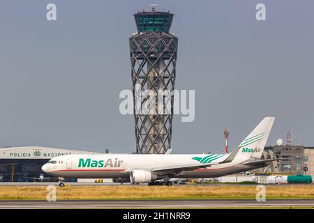 Bogota, Kolumbien - 30. Januar 2019: Flugzeug MasAir Boeing 767-300F am Bogota Airport (BOG) in Kolumbien. Boeing ist ein amerikanischer Flugzeughersteller Stockfoto