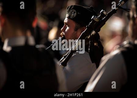 Stone Mountain, Georgia, USA. Oktober 2021. GeorgiaÃs Stone Mountain Highland Games Rückkehr nach zwei Jahren Pause Oktober 16. (Bild: © Robin Rayne/ZUMA Press Wire) Stockfoto