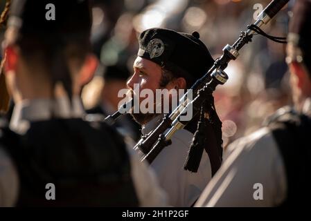 Stone Mountain, Georgia, USA. Oktober 2021. GeorgiaÃs Stone Mountain Highland Games Rückkehr nach zwei Jahren Pause Oktober 16. (Bild: © Robin Rayne/ZUMA Press Wire) Stockfoto