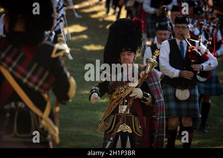 Stone Mountain, Georgia, USA. Oktober 2021. GeorgiaÃs Stone Mountain Highland Games Rückkehr nach zwei Jahren Pause Oktober 16. (Bild: © Robin Rayne/ZUMA Press Wire) Stockfoto