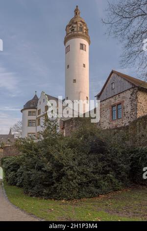 Mittelalterliche Burg Hoechster in Frankfurt Hoechst, Deutschland Stockfoto