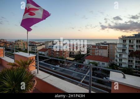 Luftaufnahme von Lido di Camaiore. Italien Stockfoto