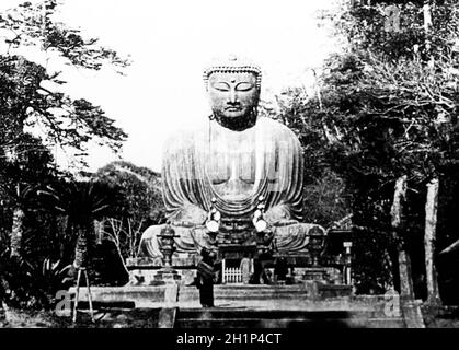 Großer Buddha von Kamakura, Daibutsu, Japan, Anfang des 20. Jahrhunderts Stockfoto