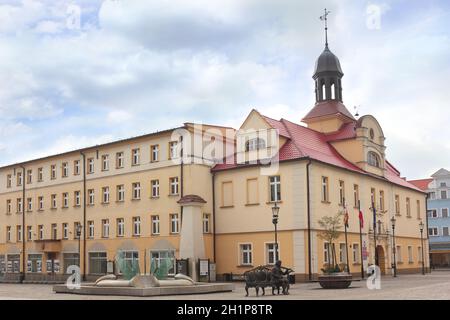 Rathaus der Stadt Zary in Polen Stockfoto