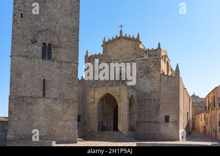 Kathedrale der Himmelfahrt in Erice, Sizilien, Italien Stockfoto