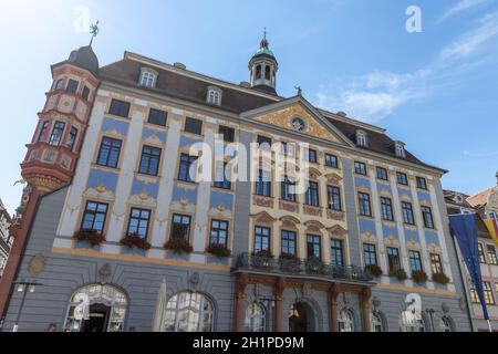 Rathaus auf dem Marktplatz in der Stadt Coburg Stockfoto