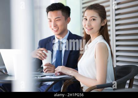 Zuversichtlich Geschäftsleute Stockfoto
