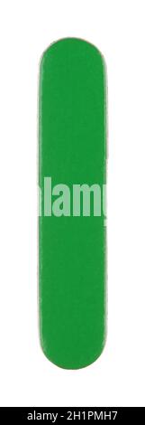 Kleiner Buchstabe l auf Weiß mit Beschneidungspfad Stockfoto