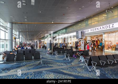 Bogota, Kolumbien - 31. Januar 2019: Terminal des Bogota El Dorado Flughafens (MOOR) in Kolumbien. Stockfoto