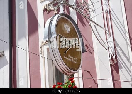 Das weltberühmte Cafe Zauner in Bad Ischl, Salzkammergut, Oberösterreich, Österreich, Europa - das weltberühmte Cafe Zauner in Bad Ischl, Salzkammergu Stockfoto