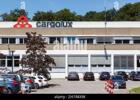 Luxemburg, Luxemburg - 24. Juni 2020: Cargolux Hauptsitz am Flughafen Luxemburg in Luxemburg. Stockfoto