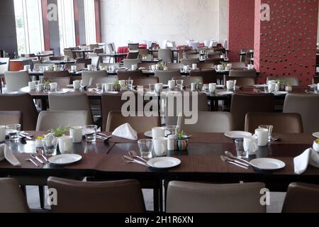 Interieur des Restaurants in Four Points by Sheraton Agra, Uttar Pradesh, Indien Stockfoto