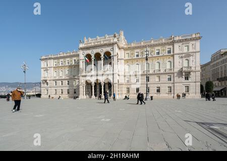 Triest, Italien. 24. Februar 2921. Außenansicht des Sitzes der Präfektur der Stadt Stockfoto