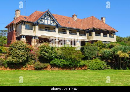 Das wunderschön restaurierte, denkmalgeschützte Caves House Hotel - Yallingup, WA, Australien Stockfoto