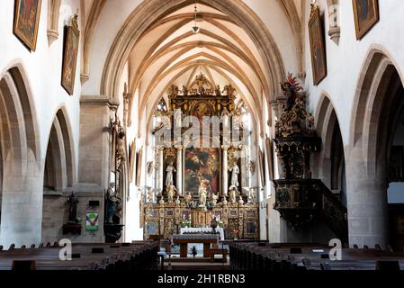 Pilsen, Tschechische Republik - Mai 22 2017: Kirche Mariä Himmelfahrt Stockfoto