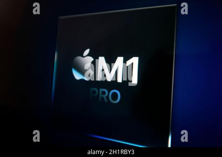 M1 pro System-on-a-Chip (SoC) Stockfoto