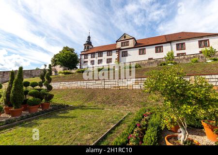 Blick auf Schloss Wilhelmsburg in Schmalkalden, Thüringen Stockfoto