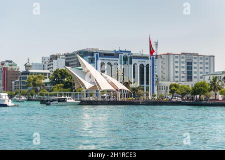 Männlich, Malediven - 21. November 2017: Blick auf den neuen Präsidentensteg auf Male Island, Malediven, Asien. Stockfoto