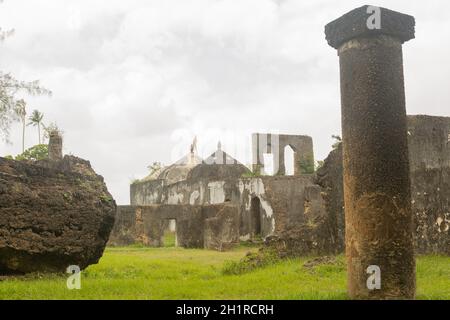 SANSIBAR, TANSANIA.die historischen Ruinen des Maruhubi-Palastes, der Sultan Barghash gehörte, auf der Insel Sansibar, Tansania. Stockfoto