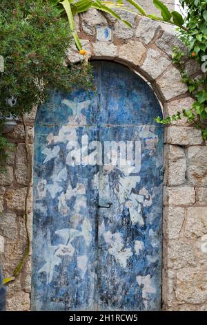 Alte, charmante Straße in spanischen Dorf Valldemossa, Mallorca Stockfoto