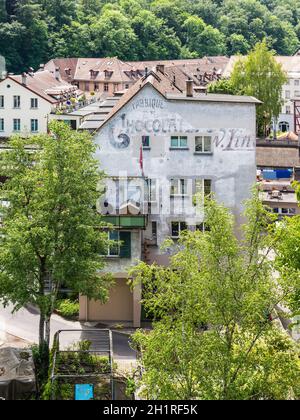 Bern, Schweiz - 26. Mai 2016: Die ursprüngliche Lindt Schokoladenfabrik in Bern, Schweiz. Lindt ist ein Schweizer chocolatier und Süßwaren Unternehmen fo Stockfoto