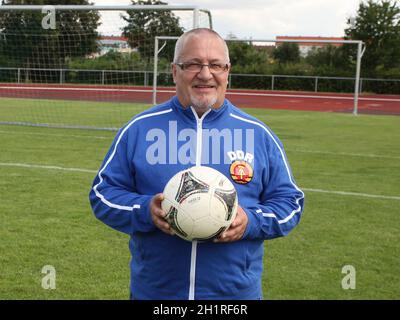 DDR Fußball-Nationalspieler und Legende Wolfgang Steinbach 1.FC Magdeburg Stockfoto