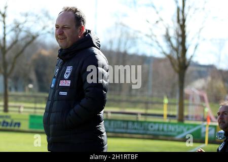 Trainer Holger Bachthaler (SSV Ulm 1846), Fussball-RL SW 20-21: 28. Sptg: Bahlinger SC - SSV Ulm Stockfoto