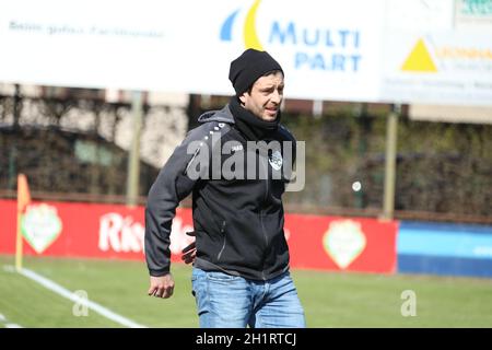 Trainer Dennis Bührer (Bahlinger SC) beim Spiel der Fussball-RL SW 20-21: 28. Sptg: Bahlinger SC - SSV Ulm Stockfoto